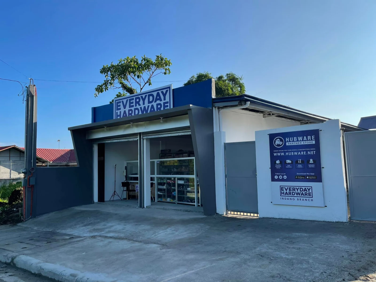 Indang Cavite Branch storefront with Everyday Hardware signage above the entrance and on the boundary wall